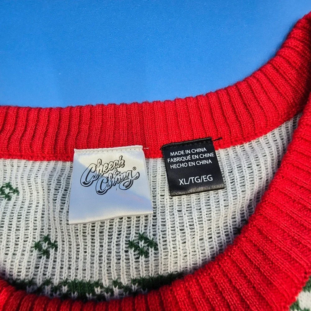 Cheech & Chong Ugly Christmas Sweater XL NWOT Happy Holidaze Mad Engine Licensed